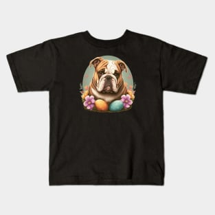 Easter Bulldog Kids T-Shirt